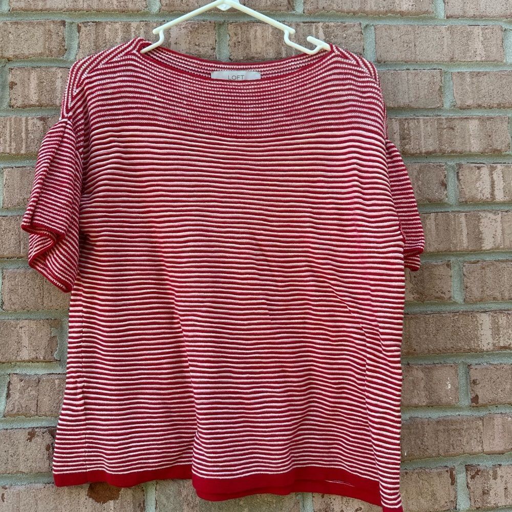 Red Striped Women's Top